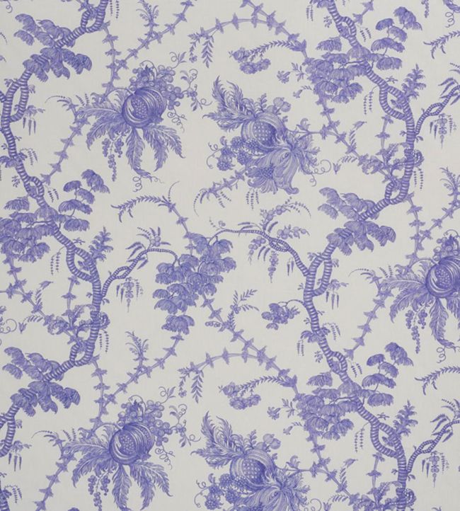 San Cristobal Toile Fabric by Schumacher Purple
