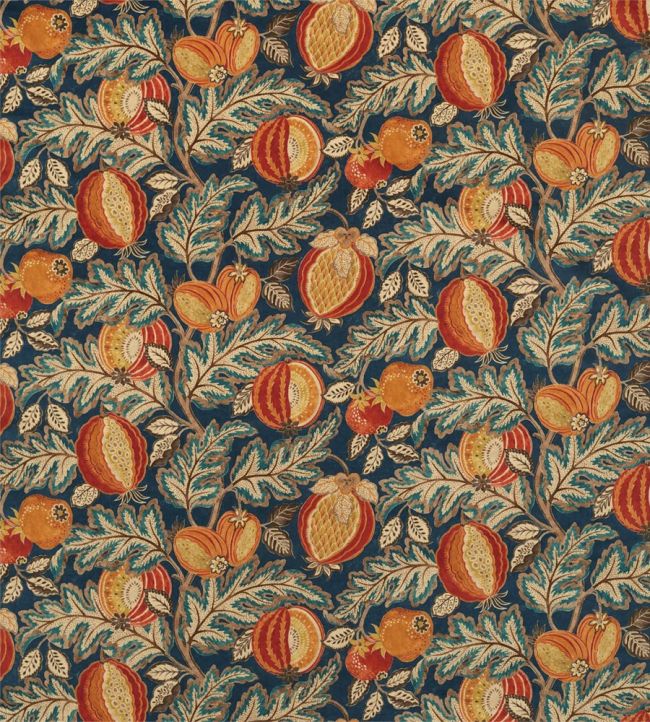 Cantaloupe Fabric by Sanderson Tumeric/Indigo