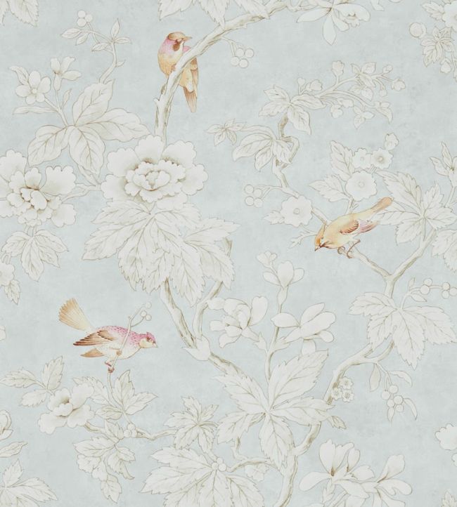 Chiswick Grove Wallpaper by Sanderson Silver