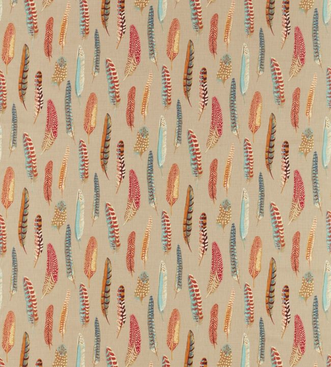 Lismore Fabric by Sanderson Teal / Russet