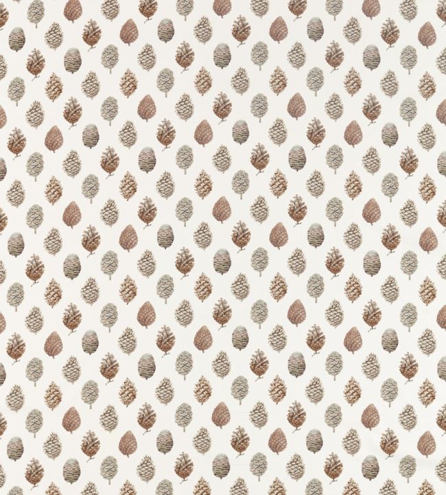 Pine Cones Fabric by Sanderson Briarwood / Cream