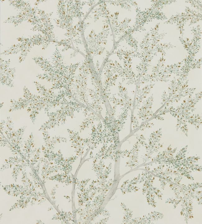 Farthing Wood Wallpaper by Sanderson Sage Grey