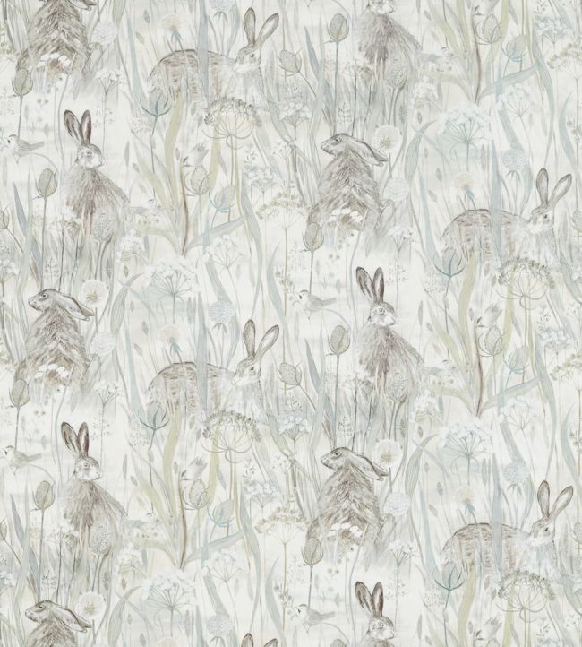 Dune Hares Fabric by Sanderson Mist/Pebble