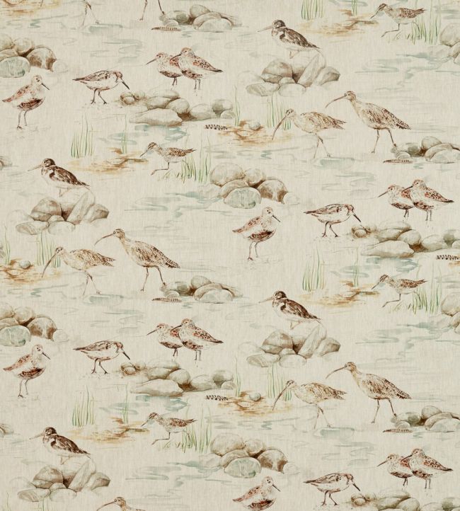 Estuary Birds Fabric by Sanderson Eggshell/Nest