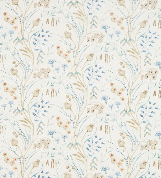 Summer Harvest Fabric by Sanderson Cornflower/Wheat