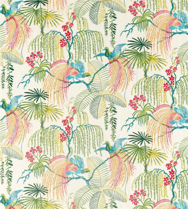 Rain Forest Embroidery Fabric by Sanderson Tropical