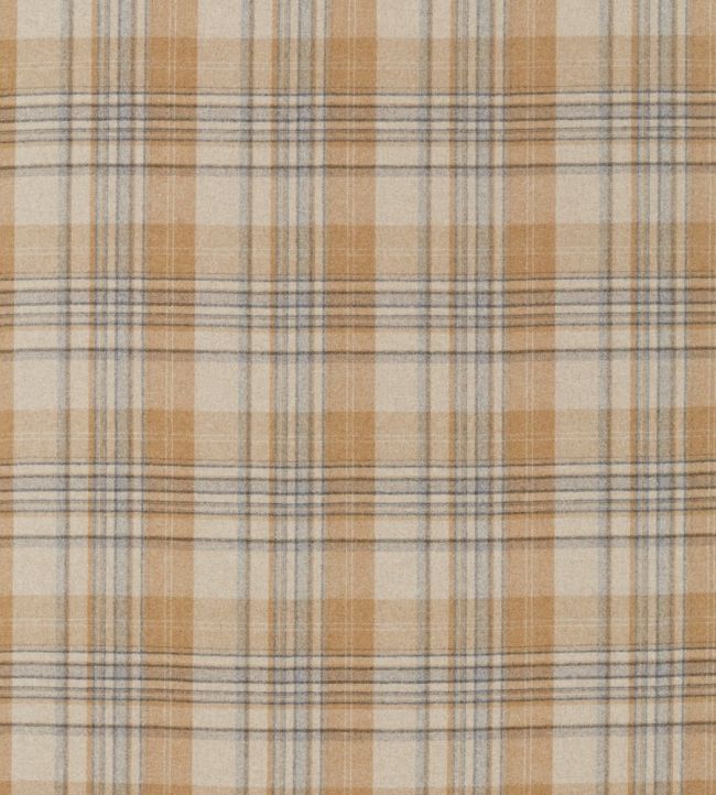 Bryndle Check Fabric by Sanderson Honey / Grey