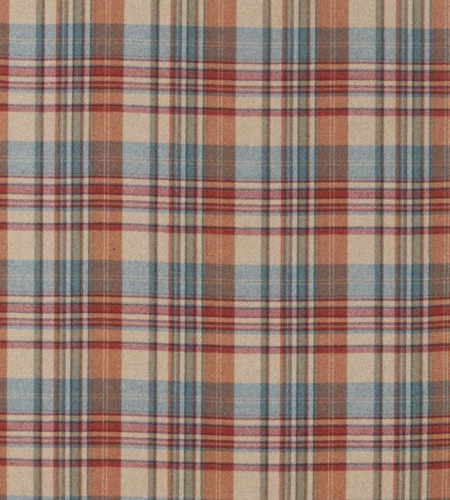 Bryndle Check Fabric by Sanderson Russet / Amber