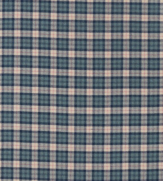 Fenton Check Fabric by Sanderson Check Teal