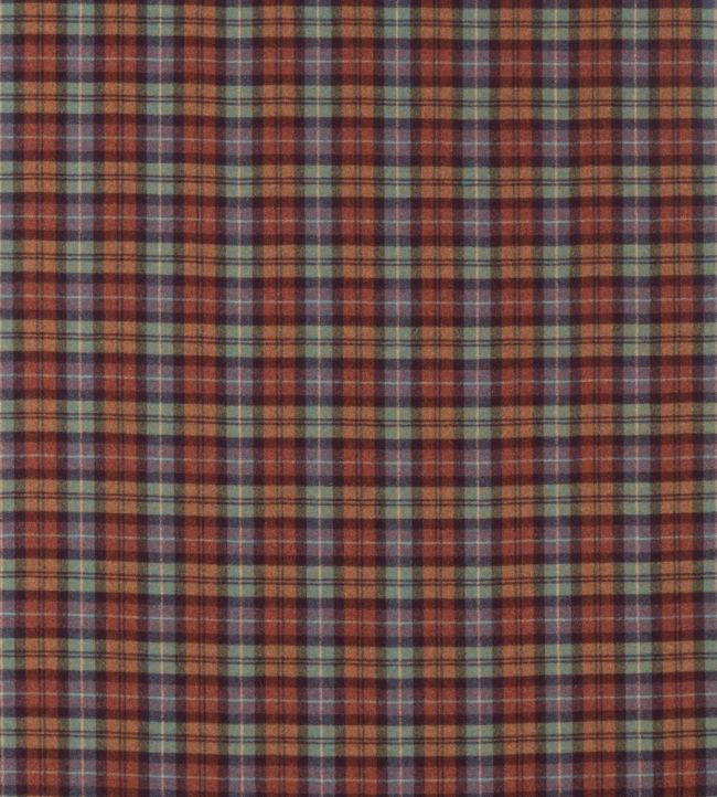 Fenton Check Fabric by Sanderson Check Russet / Amber