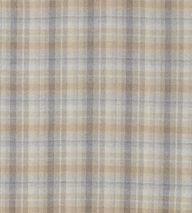 Samphrey Check Fabric by Sanderson Check Silver / Grey
