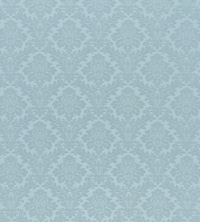 Lymington Damask Fabric by Sanderson Sky Blue