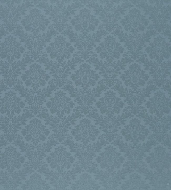 Lymington Damask Fabric by Sanderson Mid Blue