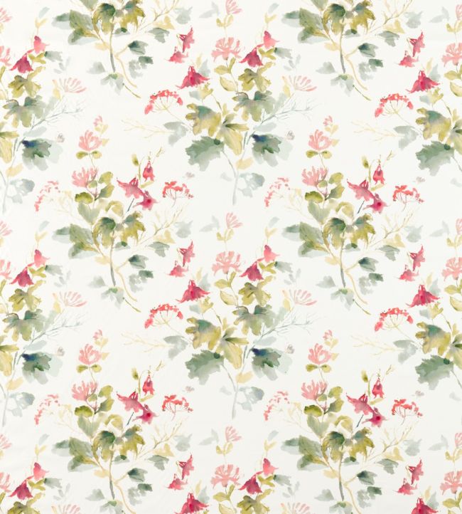 Honey Flowers Fabric by Sanderson Fuchsia/Rose
