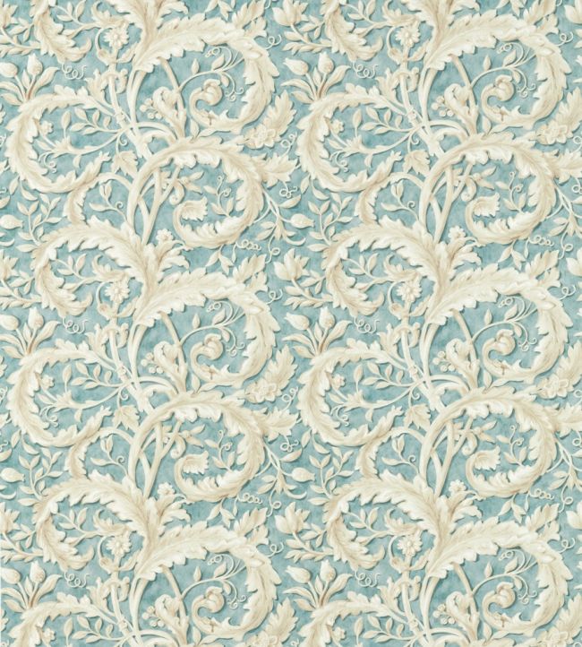 Tilia Lime Fabric by Sanderson Soft Teal