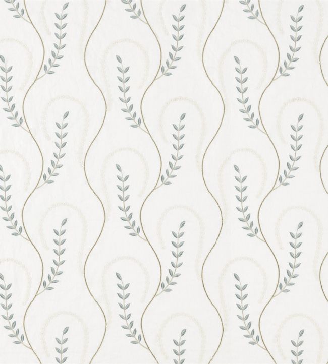 Chamomile Trail Fabric by Sanderson Teal / Green