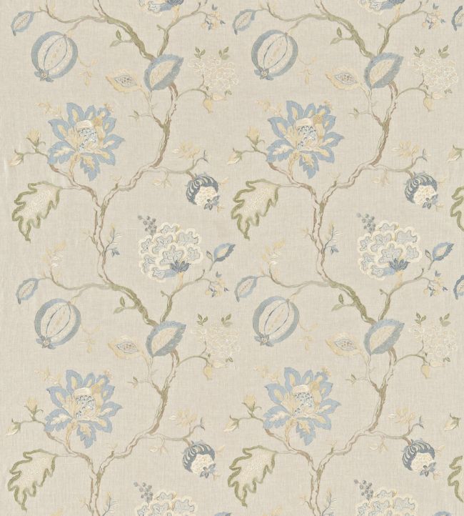 Hadham Fabric by Sanderson Cornflower Blue/Linen