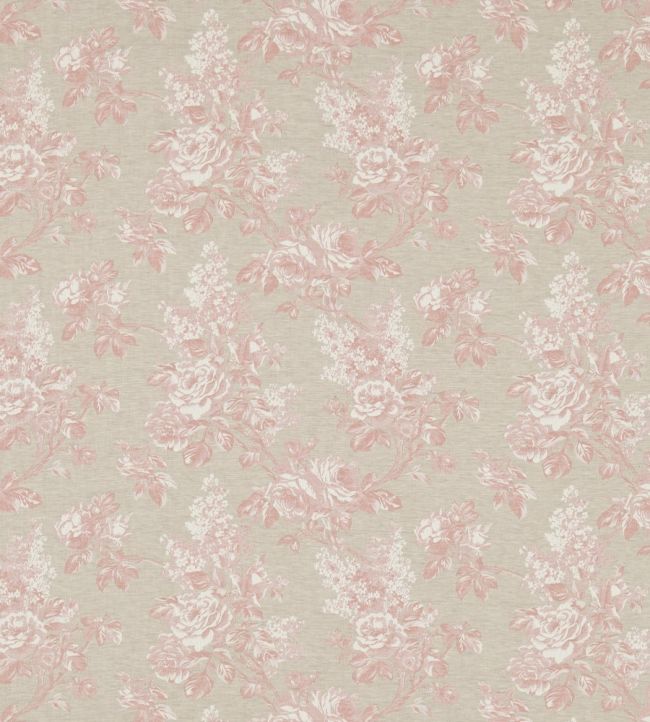 Sorilla Damask Fabric by Sanderson Shell Pink/Linen