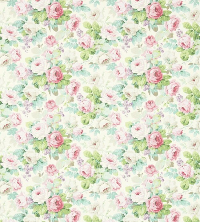 Chelsea Fabric by Sanderson Pink/Celadon