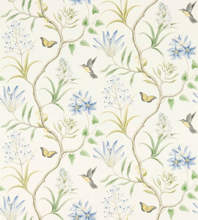 Clementine Wallpaper by Sanderson Delft Blue