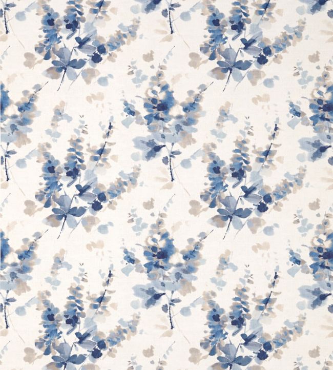 Delphiniums Fabric by Sanderson Indigo