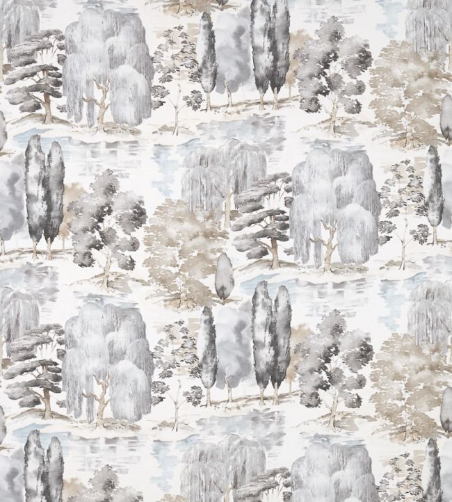 Waterperry Fabric by Sanderson Charcoal