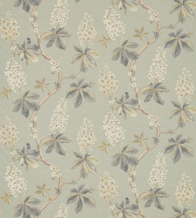 Chestnut Tree Fabric by Sanderson Grey Blue/Sage