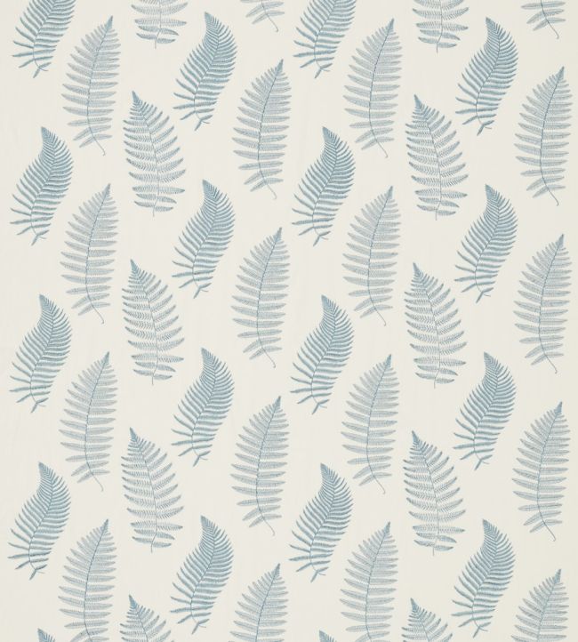 Fern Embroidery Fabric by Sanderson Powder Blue