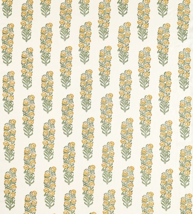Sanganeri Block Print Fabric by Zoffany Primrose/Evergreen
