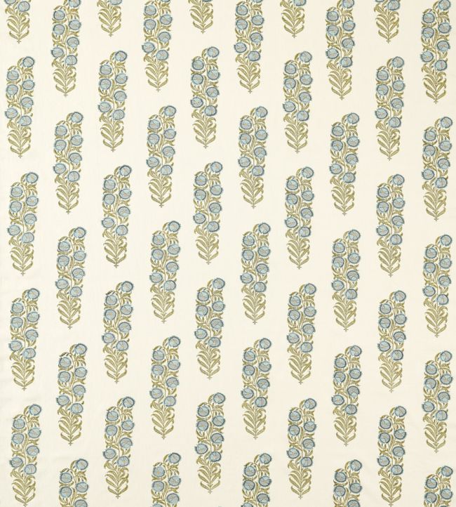 Sanganeri Block Print Fabric by Zoffany Tempest/Olive