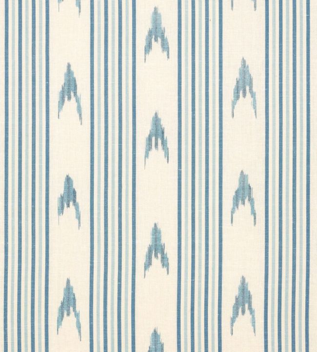 Santa Barbara Ikat Fabric by Schumacher China Blue