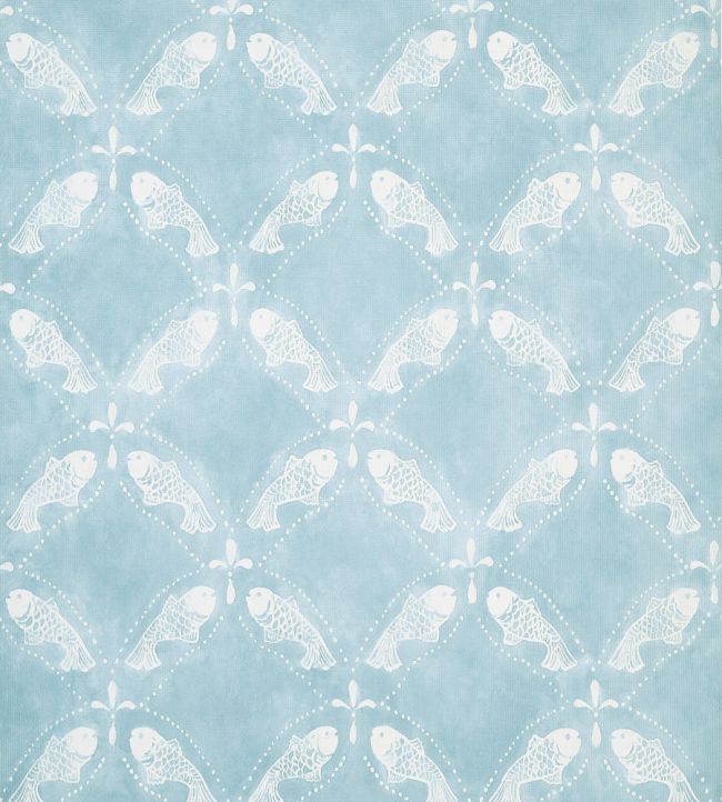 Santorini Wallpaper by Thibaut Light Blue
