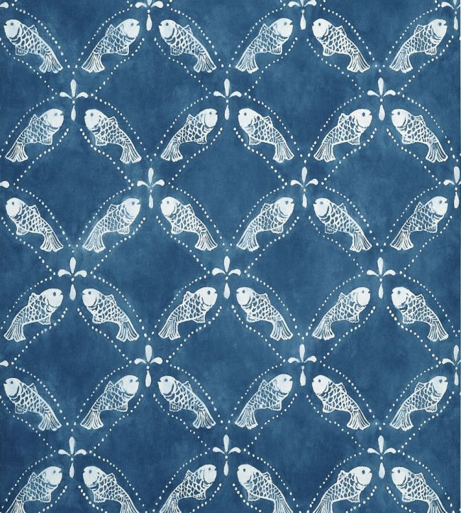 Santorini Wallpaper by Thibaut Navy