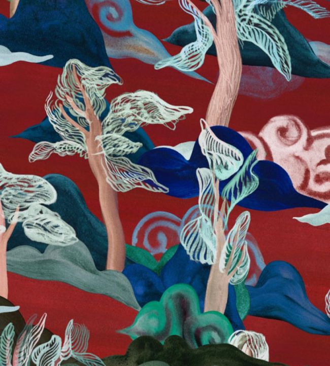 Saranda Wallpaper by Arte Vermilion Trees