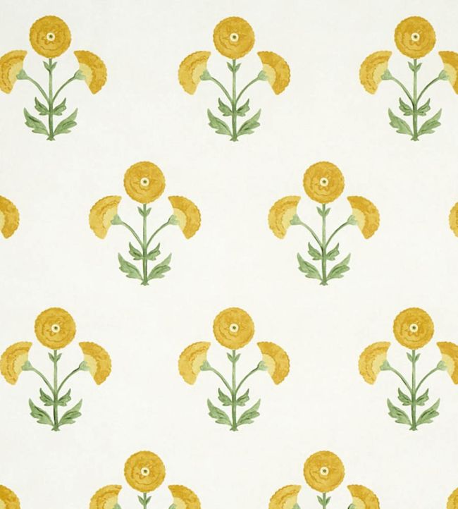 Saranda Flower Wallpaper by Schumacher Marigold