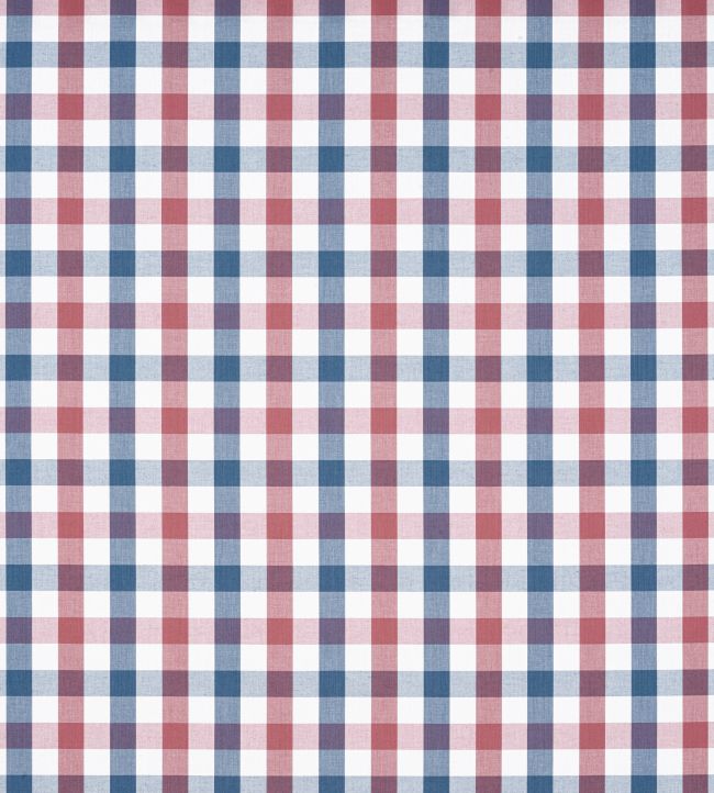 Saybrook Check Fabric by Anna French Blue and Red