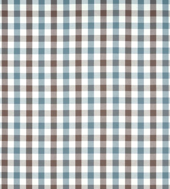 Saybrook Check Fabric by Anna French Brown and Slate