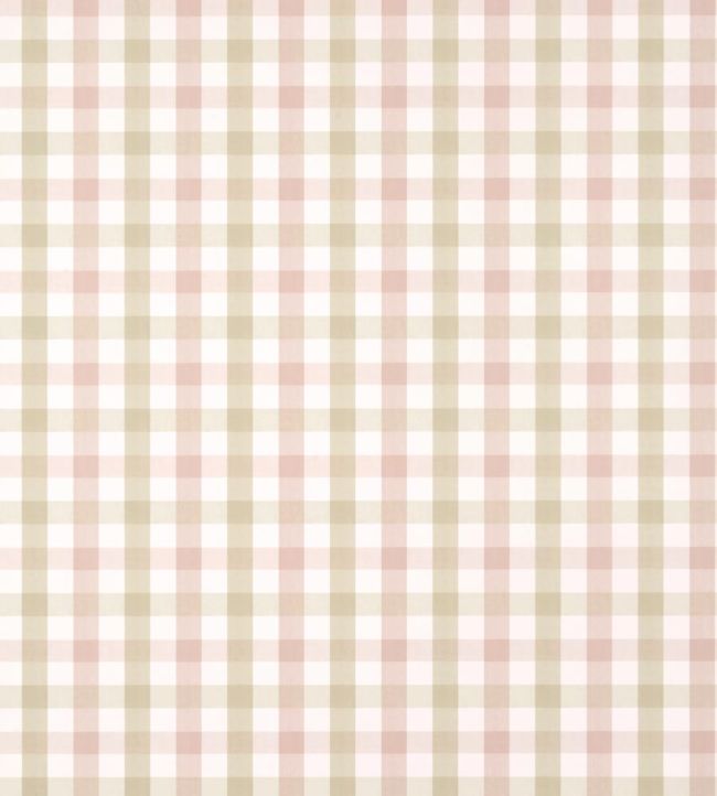 Saybrook Check Wallpaper by Anna French Pink/Beige
