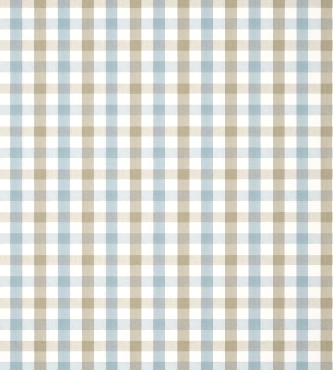 Saybrook Check Wallpaper by Anna French Spa Blue/Beige