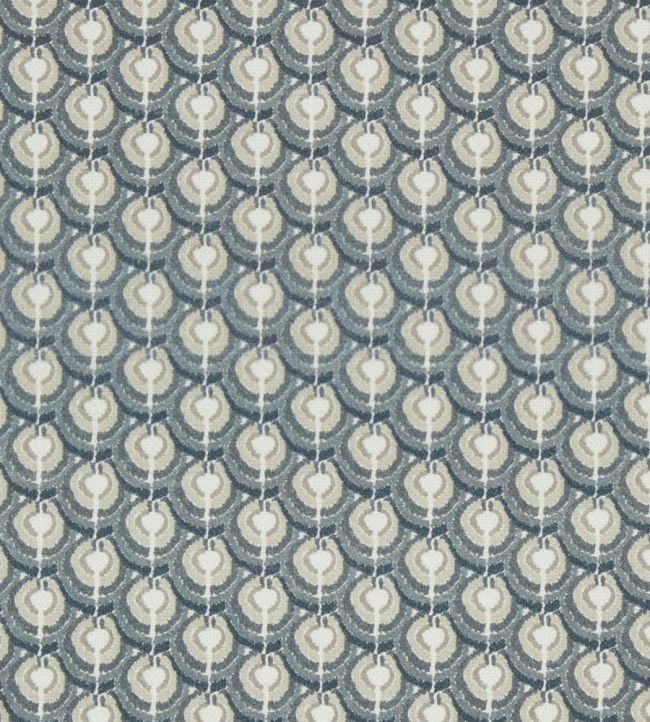 Scallop Spot Fabric by Liberty Smalt Blue