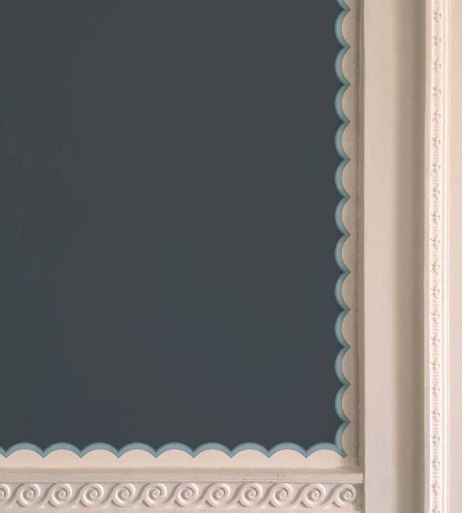 Scalloped Border Wallpaper by Ottoline Light Blue