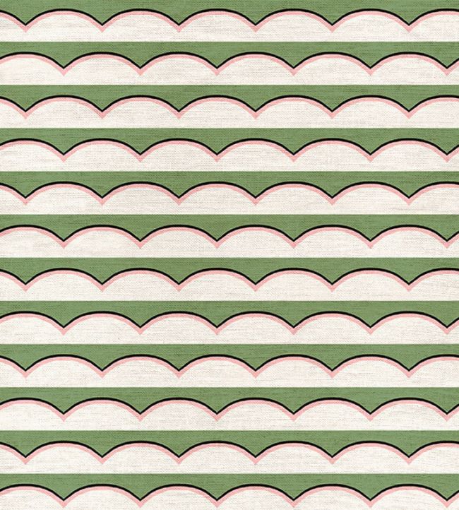 Scallops Linen Fabric by Ottoline Green