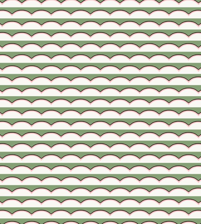 Scallops Wallpaper by Ottoline Green