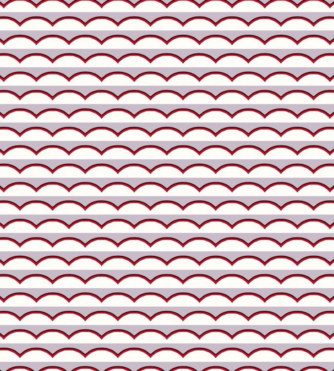 Scallops Wallpaper by Ottoline Lilac