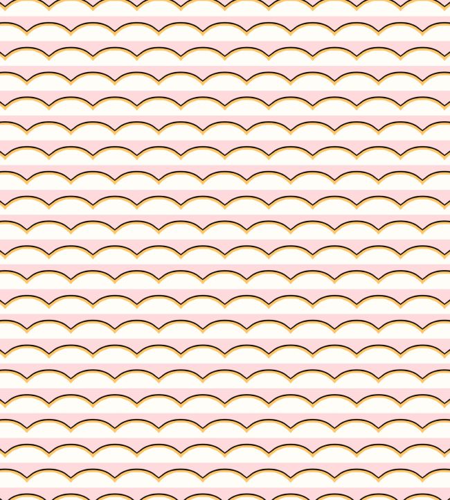 Scallops Wallpaper by Ottoline Pink