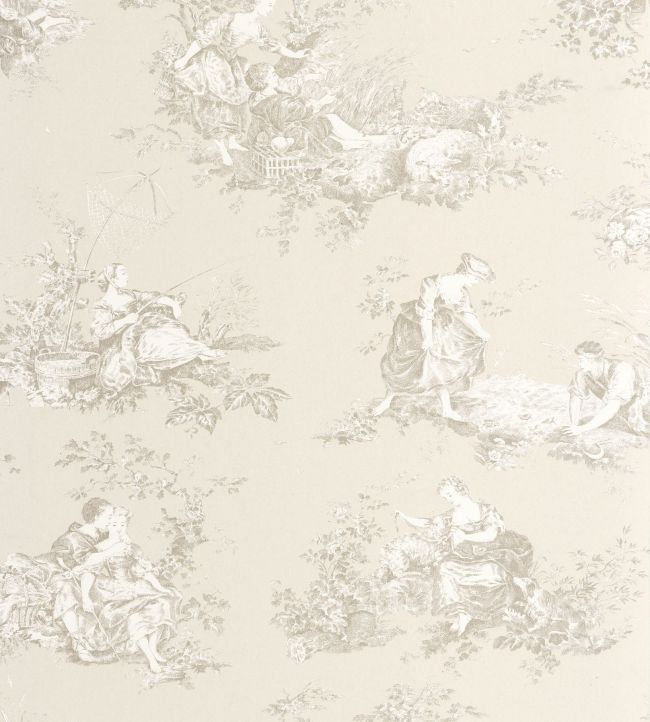 Scene D'Ete Wallpaper by Casadeco Beige Lin