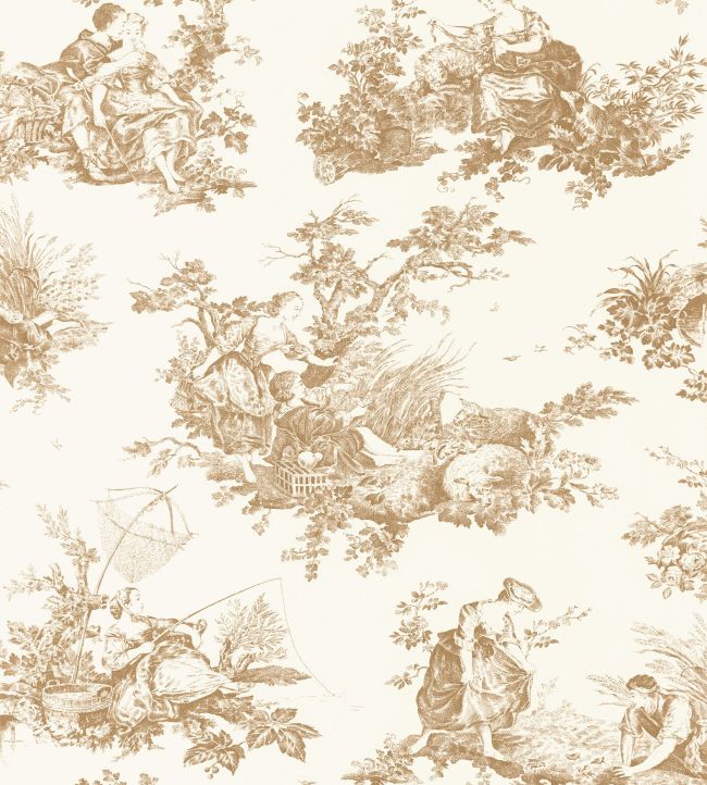Scene D'Ete Wallpaper by Casadeco Camel