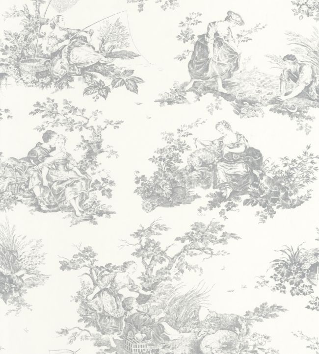 Scene D'Ete Wallpaper by Casadeco Gris Perle
