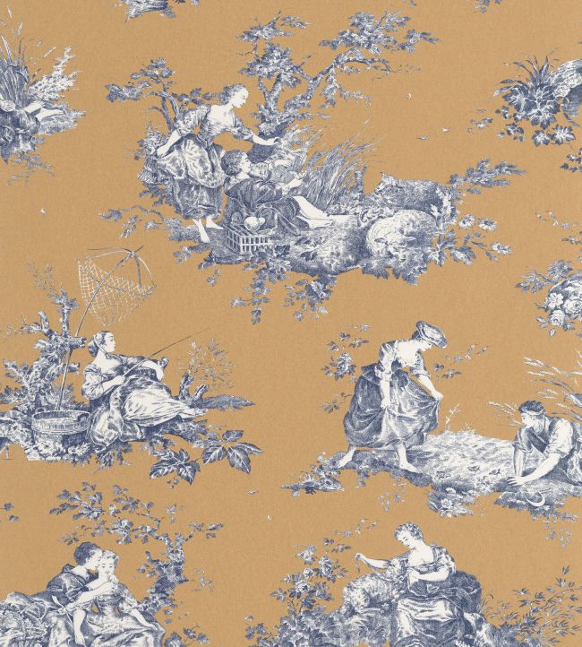 Scene D'Ete Wallpaper by Casadeco Ocre