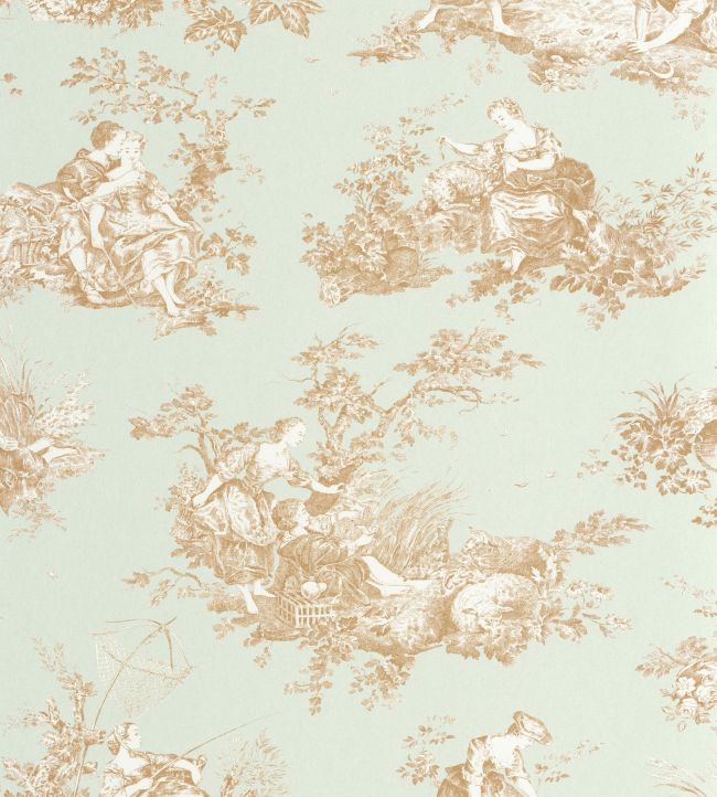 Scene D'Ete Wallpaper by Casadeco Vert Amande